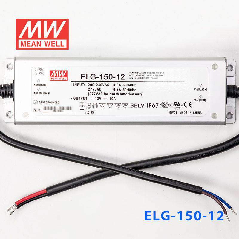 Mean Well S-ELG-150-12 Power Supply 120W 12V with AU/NZ plug 10A - PHOTO 2
