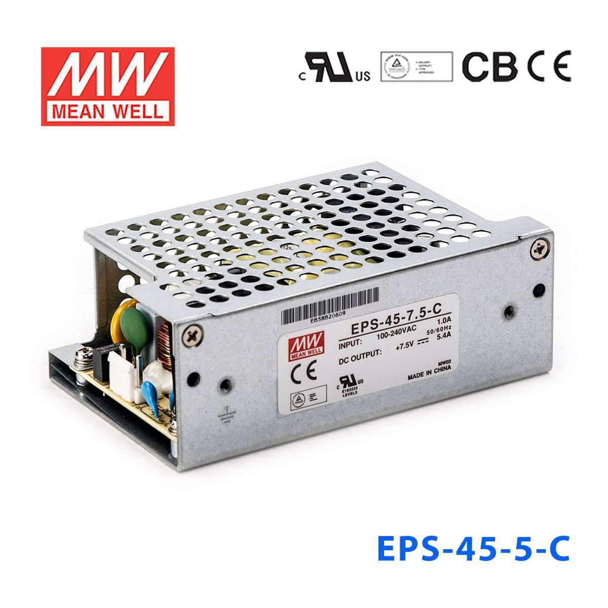 Mean Well EPS-45-5-C Power Supply 40W 5V 8A