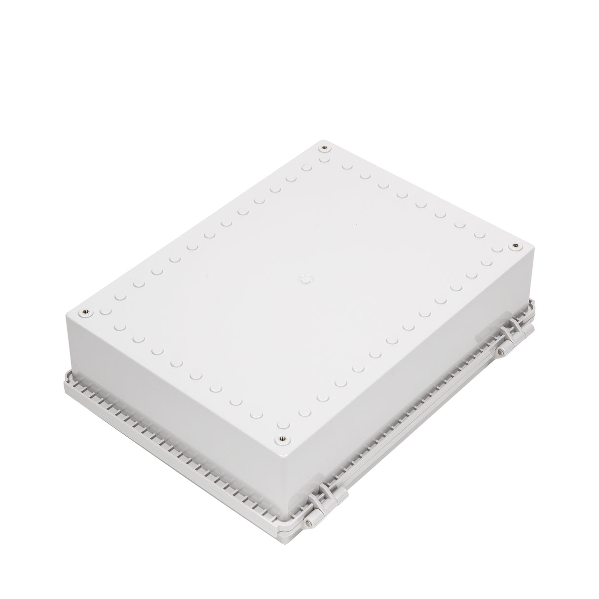 Boxco P-Series 300x400x120mm Plastic Enclosure, IP67, IK08, PC, Grey Cover, Molded Hinge and Latch Type - PHOTO 2