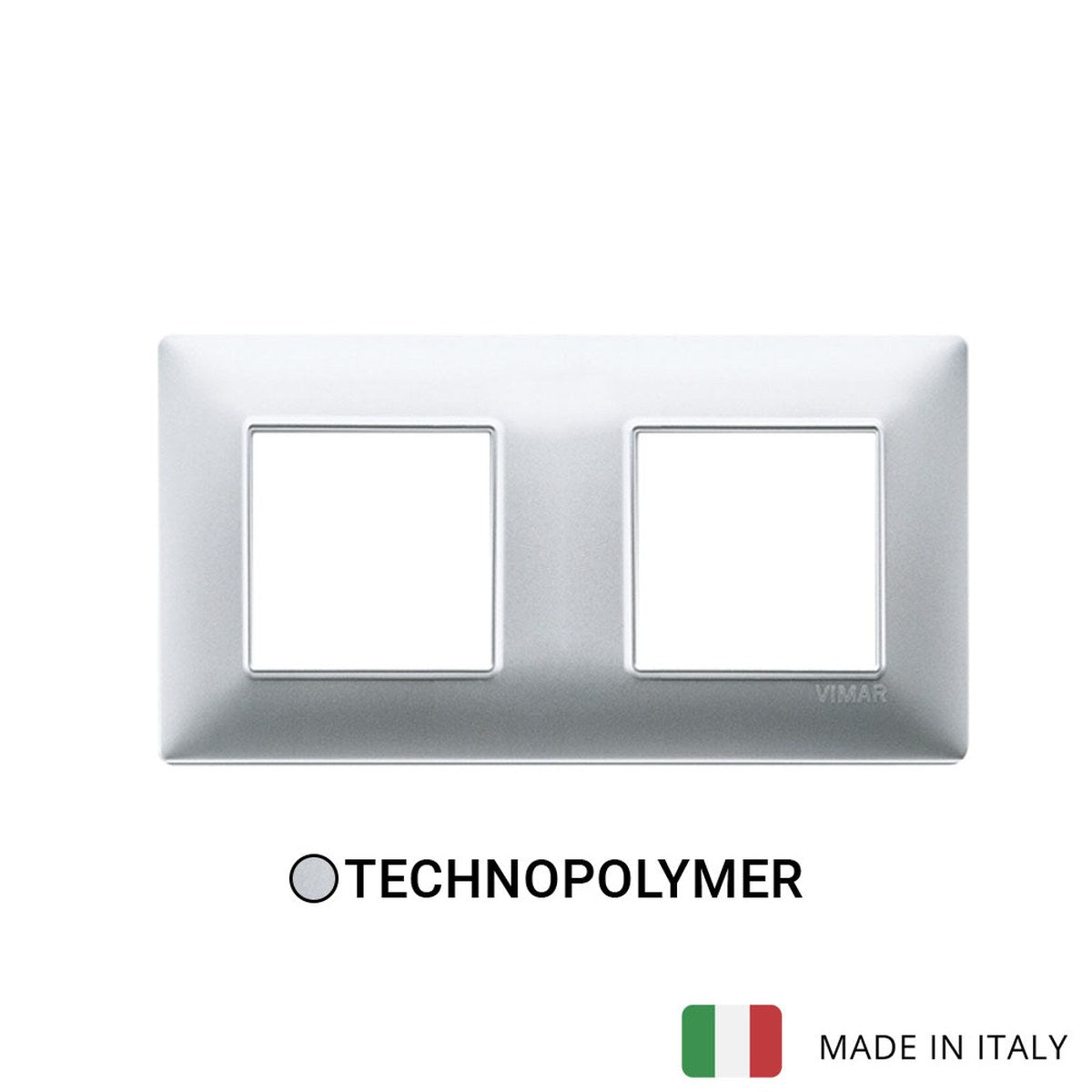 Vimar Plana Plate 4M(2+2) Technopolymer Matt Silver