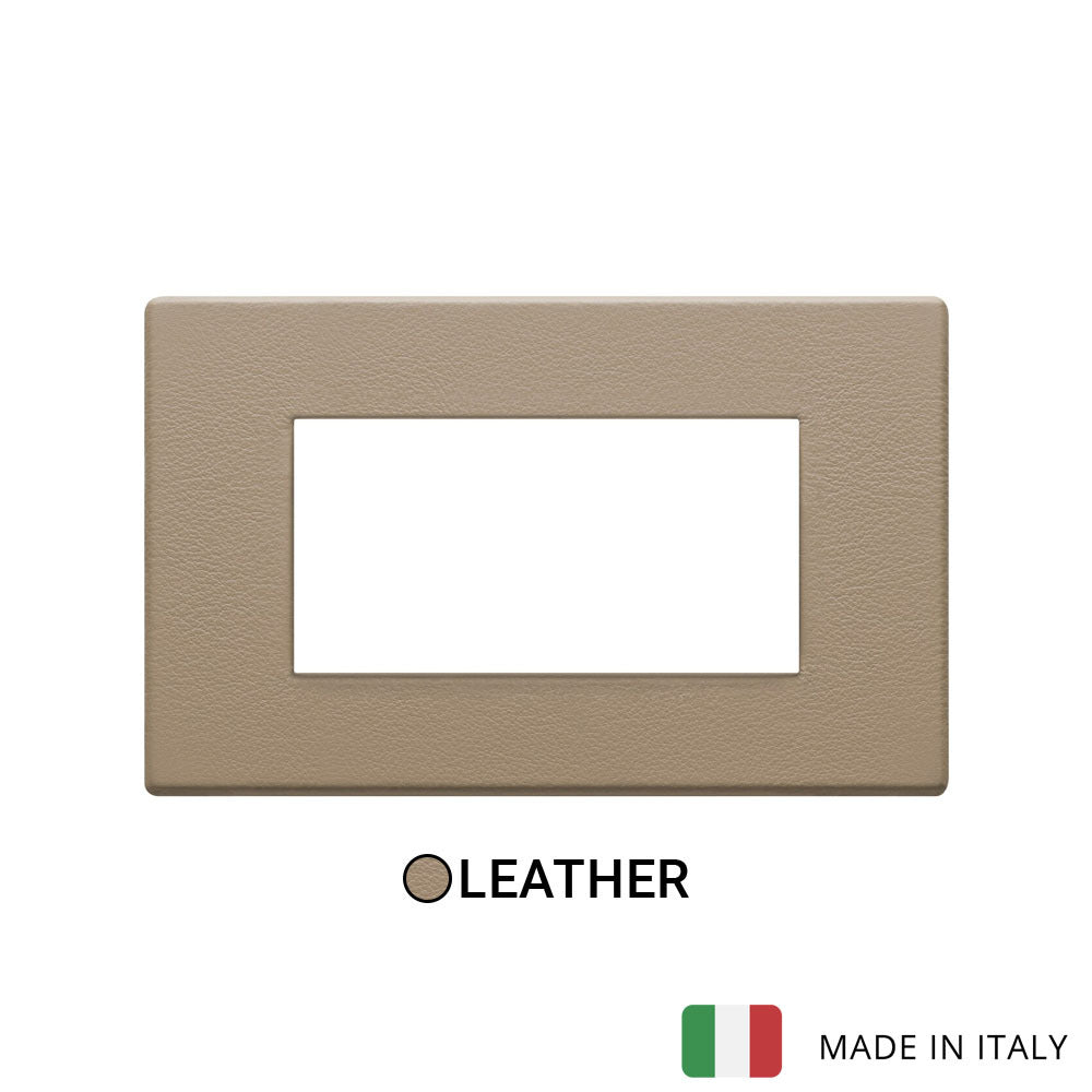 Vimar Eikon Plate 4M Leather Savannah Beige