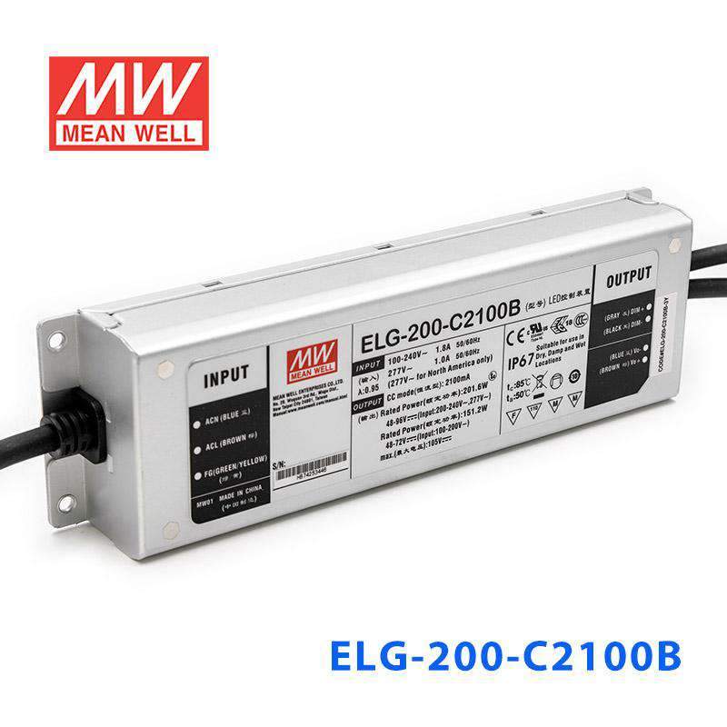 Mean Well ELG-200-C2100B Power Supply 200W 2100mA - Dimmable - PHOTO 1