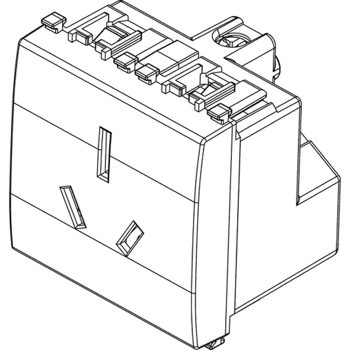 Vimar Eikon 2P+E 15A Australian Sicury Outlet White - PHOTO 3