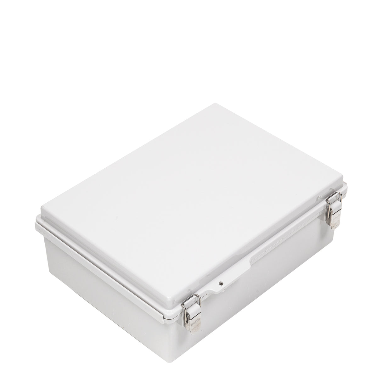 Boxco P-Series 280x380x130mm Plastic Enclosure, IP67, IK08, ABS, Grey Cover, Molded Hinge and Latch Type - PHOTO 1