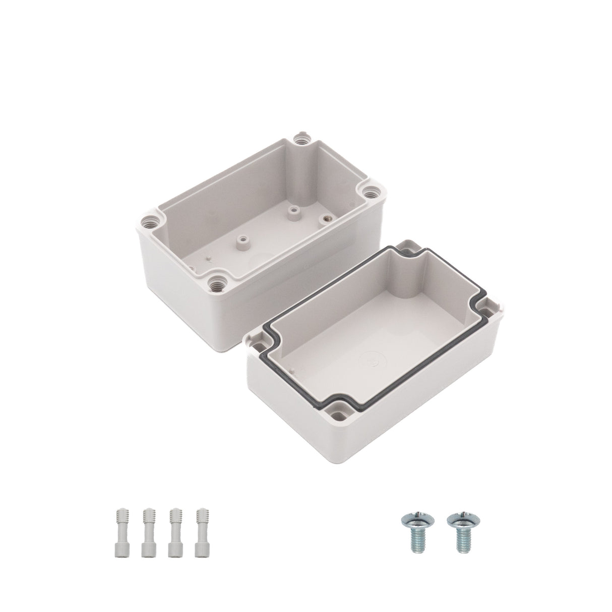 Boxco S-Series 80x130x85mm Plastic Enclosure, IP67, IK08, ABS, Grey Cover, Screw Type - PHOTO 3