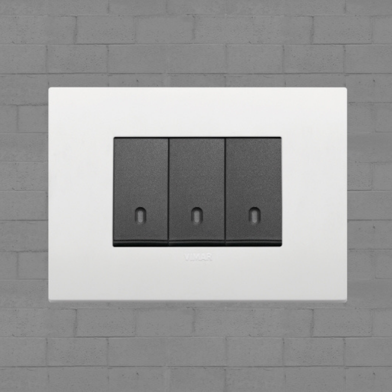 Vimar Arke Plastic 3 Gang switch - White - 16A - PHOTO 13