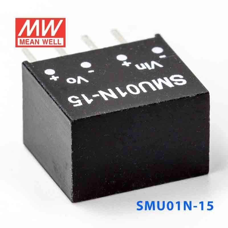 Mean Well SMU01N-15 DC-DC Converter - 1W - 21.6~26.4V in 15V out 67mA - PHOTO 1