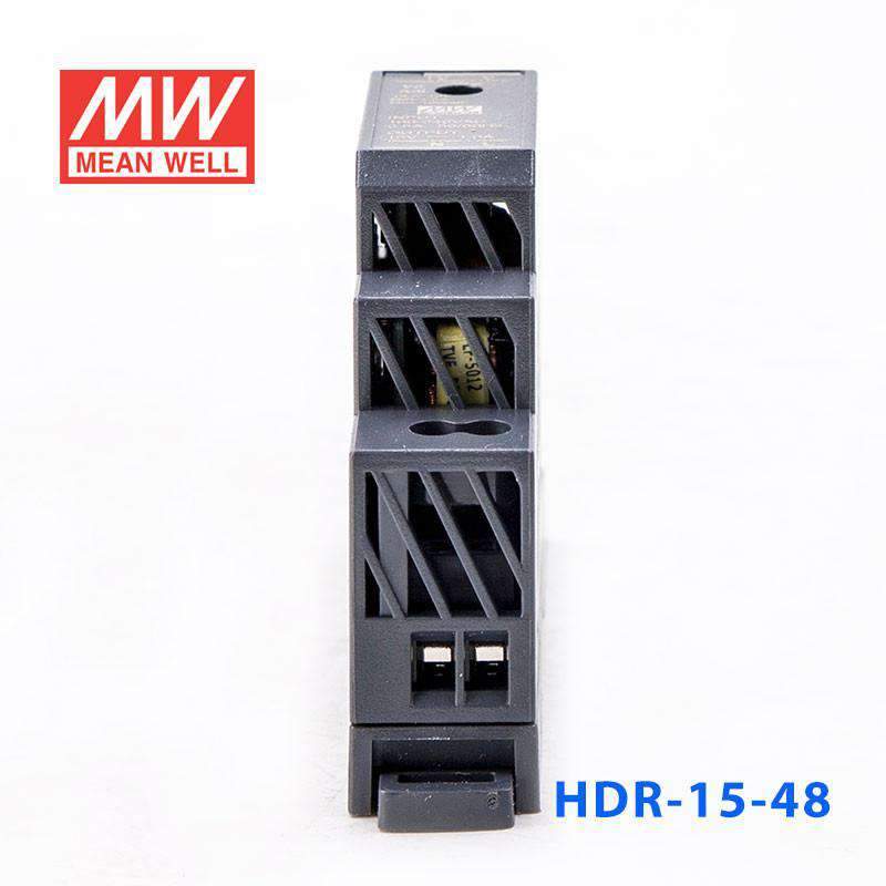 Mean Well HDR-15-48 Ultra Slim Step Shape Power Supply 15W 48V 0.32A - DIN Rail - PHOTO 4