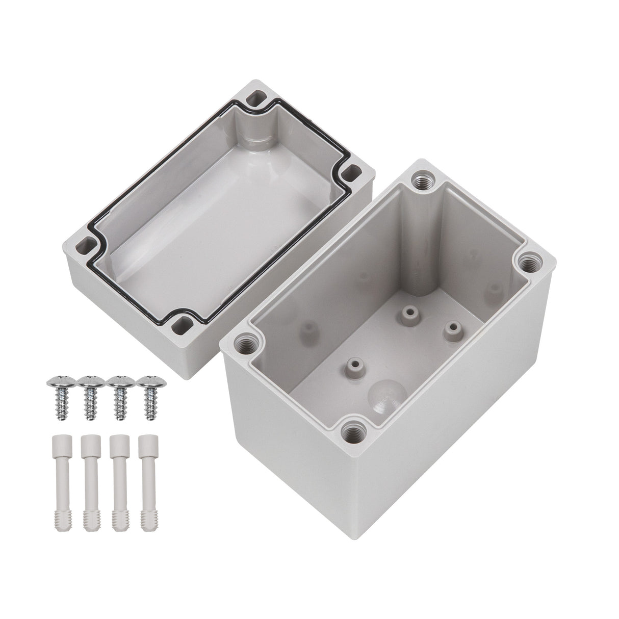 Boxco M-Series 80x130x100mm Plastic Enclosure, IP67, IK08, ABS, Grey Cover, Screw Type - PHOTO 3