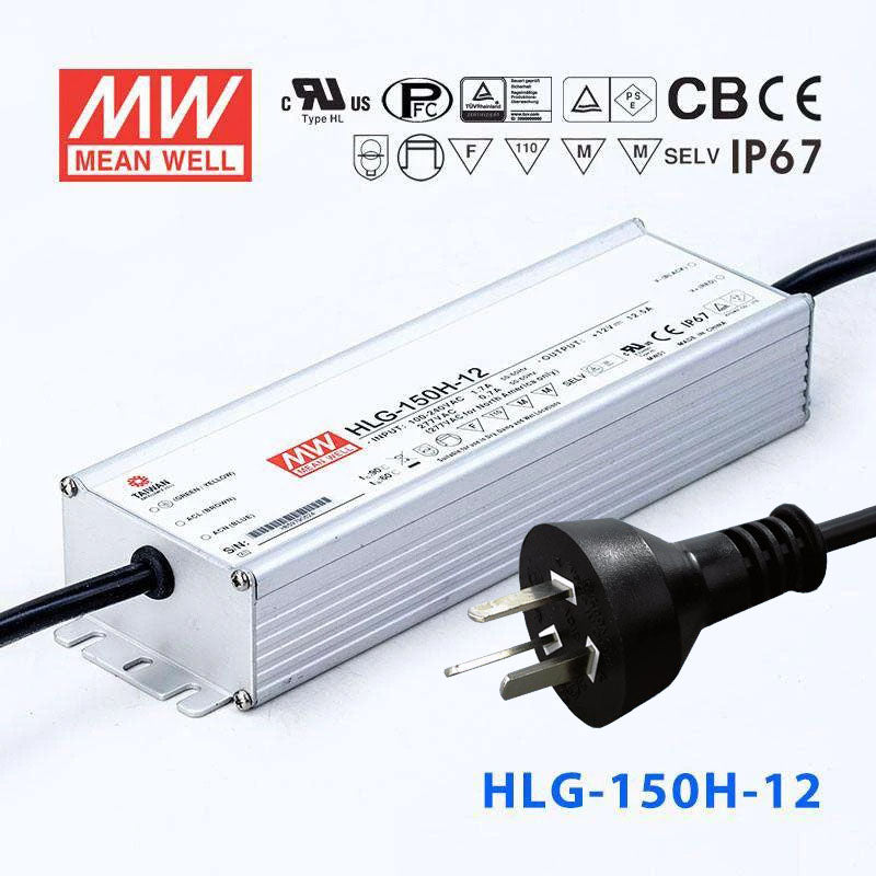 Mean Well S-HLG-150H-12 Power Supply 150W 12V with AU/NZ plug 12.5A