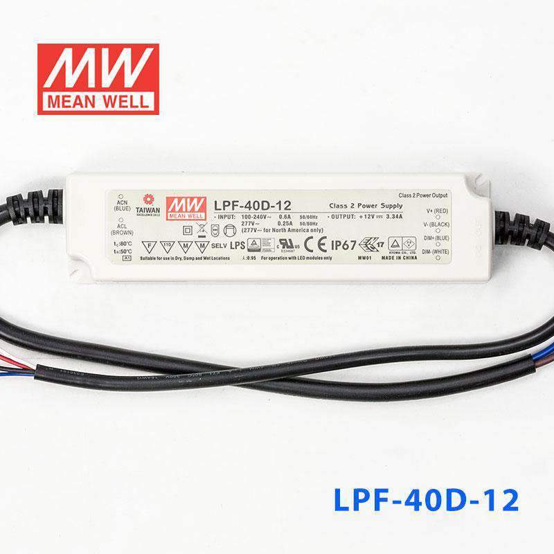 Mean Well LPF-40D-12 Power Supply 40W 12V - Dimmable 3.34A - PHOTO 2