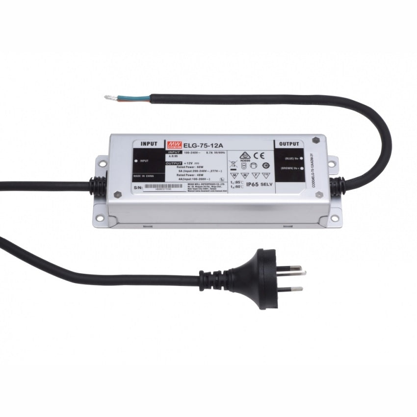 Mean Well ELG-75-12-3Y AC-DC Single output LED Driver Mix Mode (CV+CC) with PFC 5A