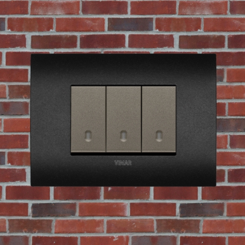 Vimar Arke Metal 3 Gang switch - Matt Graphite - 16A - PHOTO 10