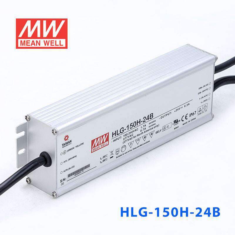Mean Well HLG-150H-24B Power Supply 150W 24V- Dimmable 6.3A - PHOTO 1