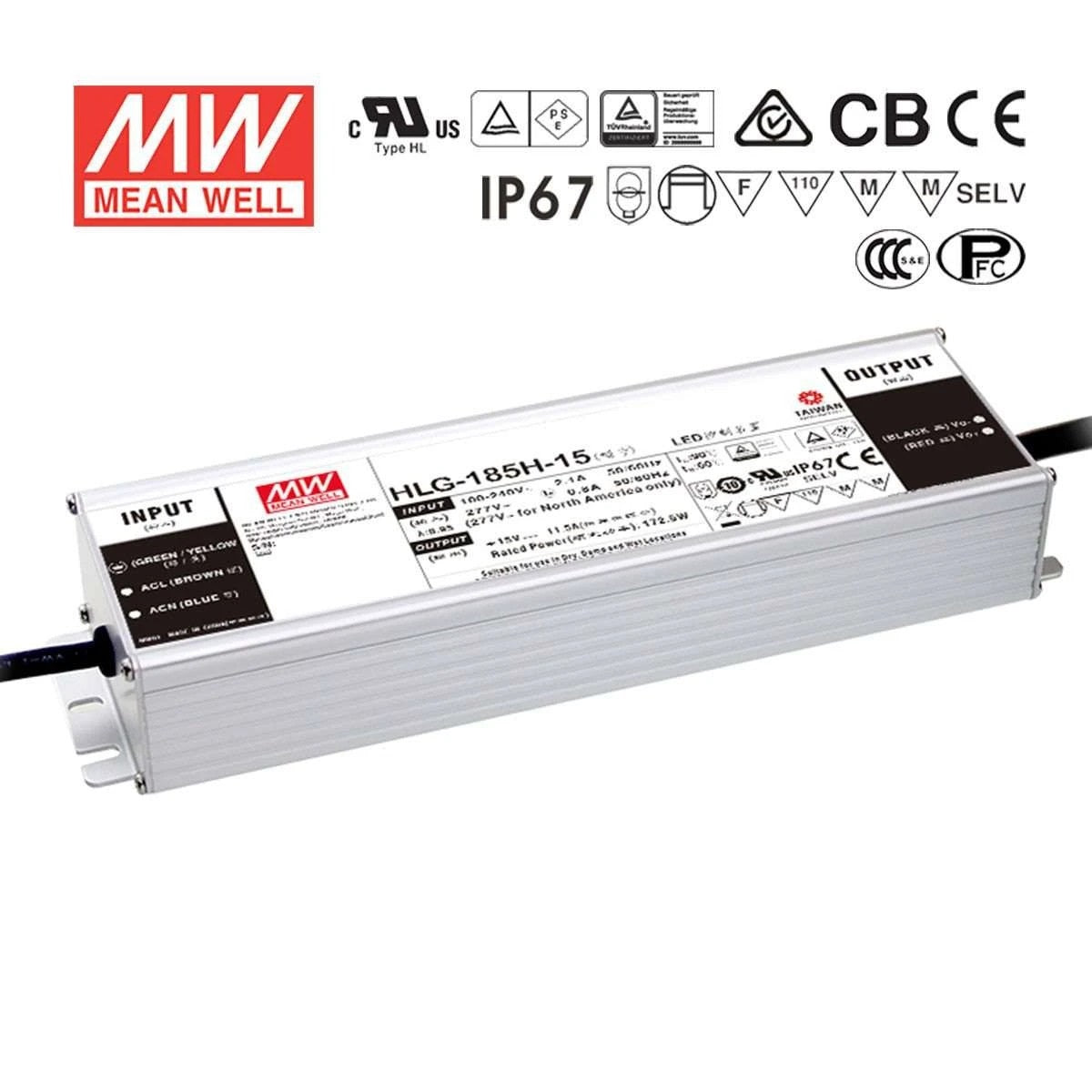Mean Well HLG-185H-54AWE Power Supply 185W 54V 3.45A