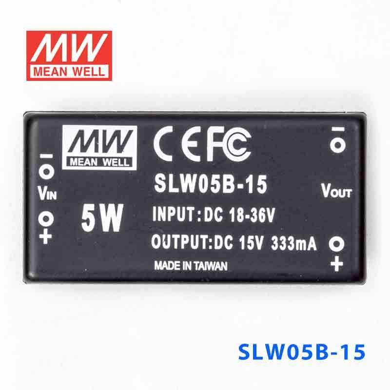 Mean Well SLW05B-15 DC-DC Converter - 5W - 18~36V in 15V out 333mA - PHOTO 2