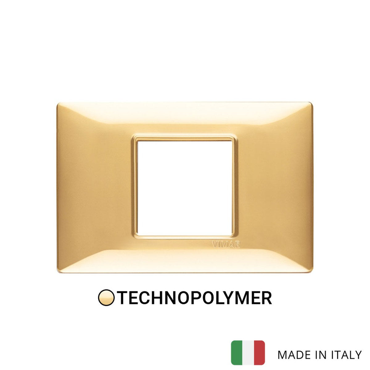 Vimar Plana Plate 2M Technopolymer Polished Gold