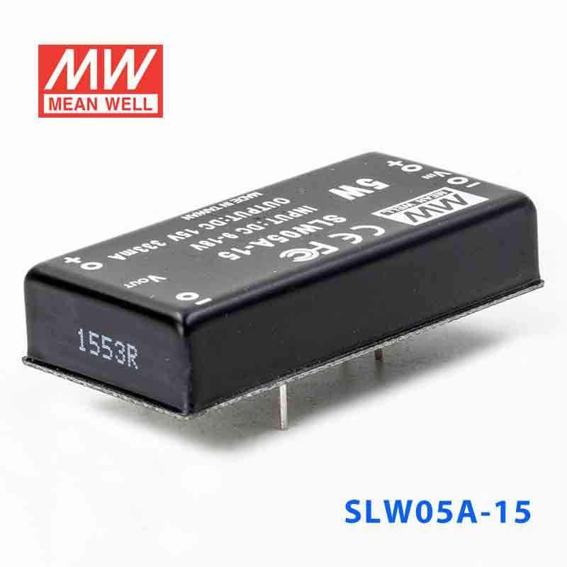 Mean Well SLW05A-15 DC-DC Converter - 5W - 9~18V in 15V out 333mA - PHOTO 1