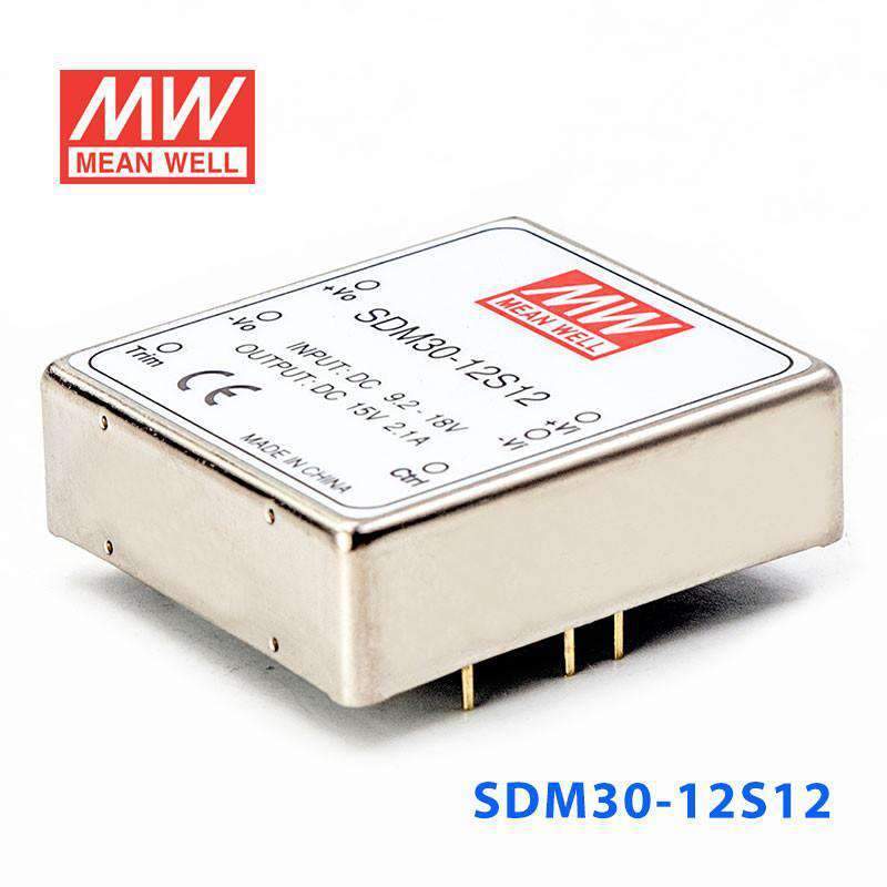 Mean Well SDM30-12S12 DC-DC Converter - 25.2W - 9.2~18V in 12V out 2.1A - PHOTO 1