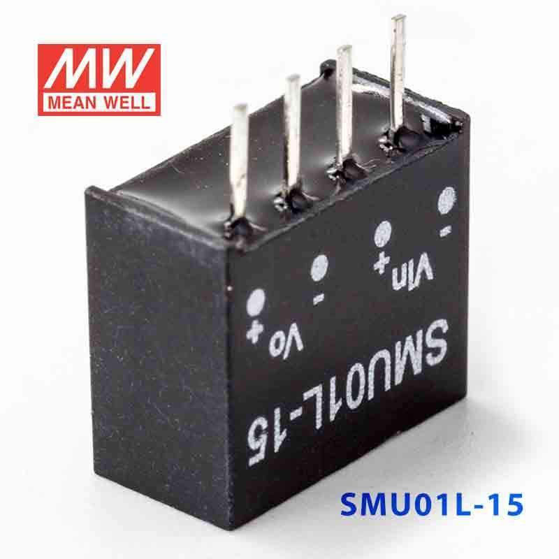 Mean Well SMU01L-15 DC-DC Converter - 1W - 4.5~5.5V in 15V out 67mA - PHOTO 3