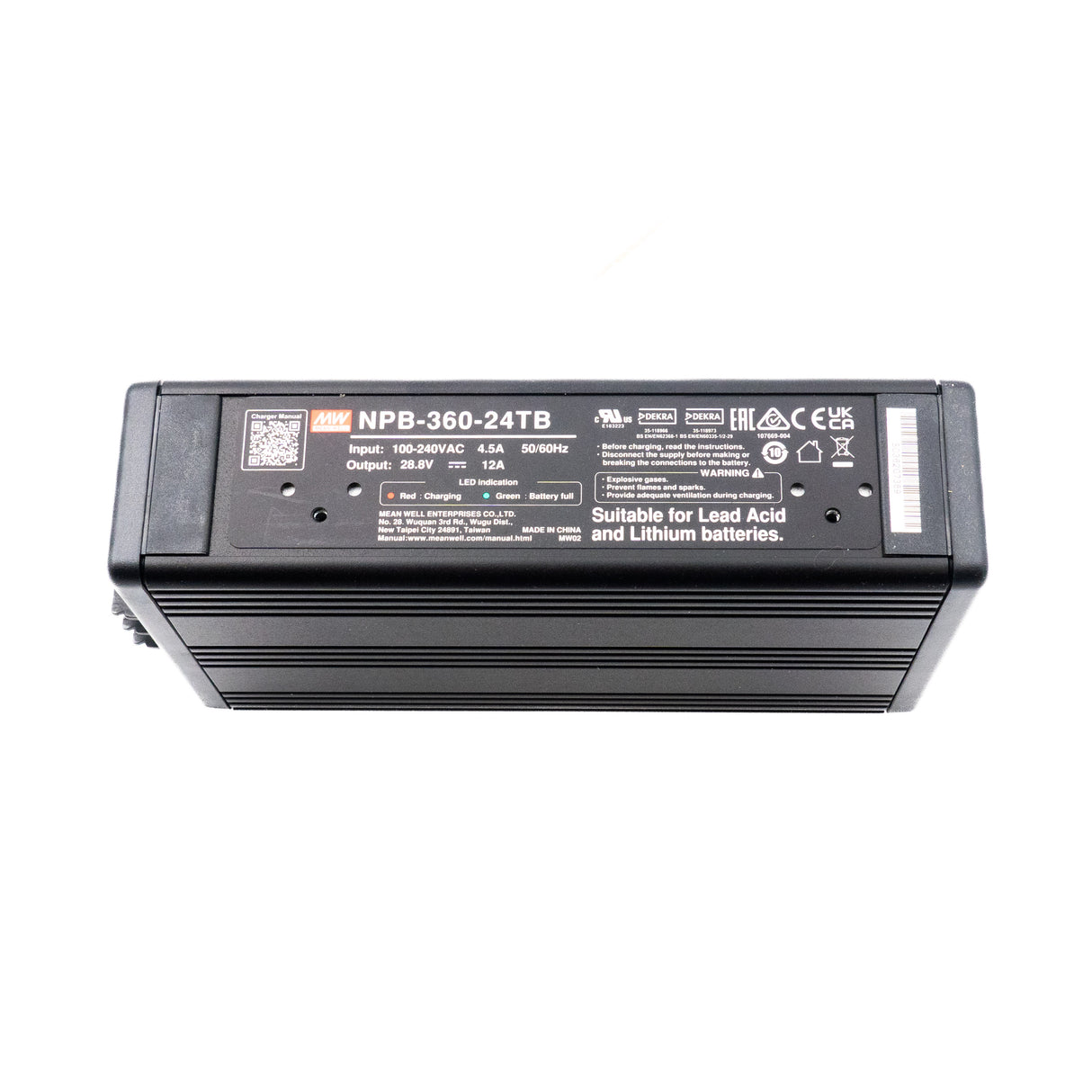 Mean Well NPB-360-12TB Battery Charger 360W 12V Terminal Block 20A - PHOTO 1