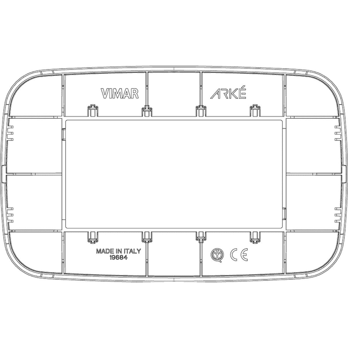 Vimar Arke Round Plate 4M Technopolymer Green - PHOTO 2