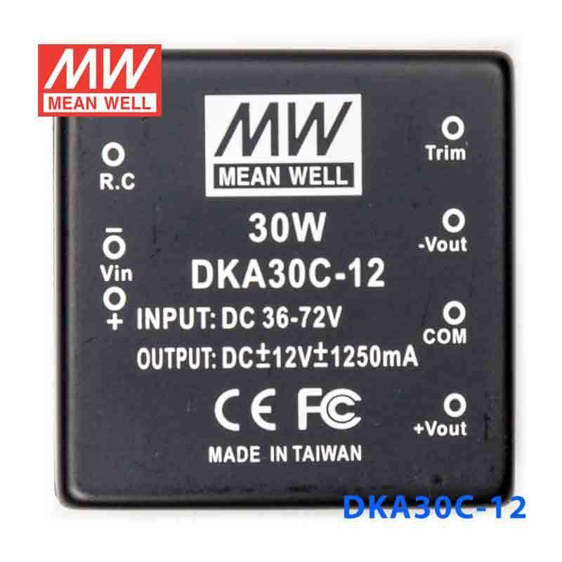Mean Well DKA30C-12 DC-DC Converter - 30W - 36~72V in ±12V out 1.25A - PHOTO 2