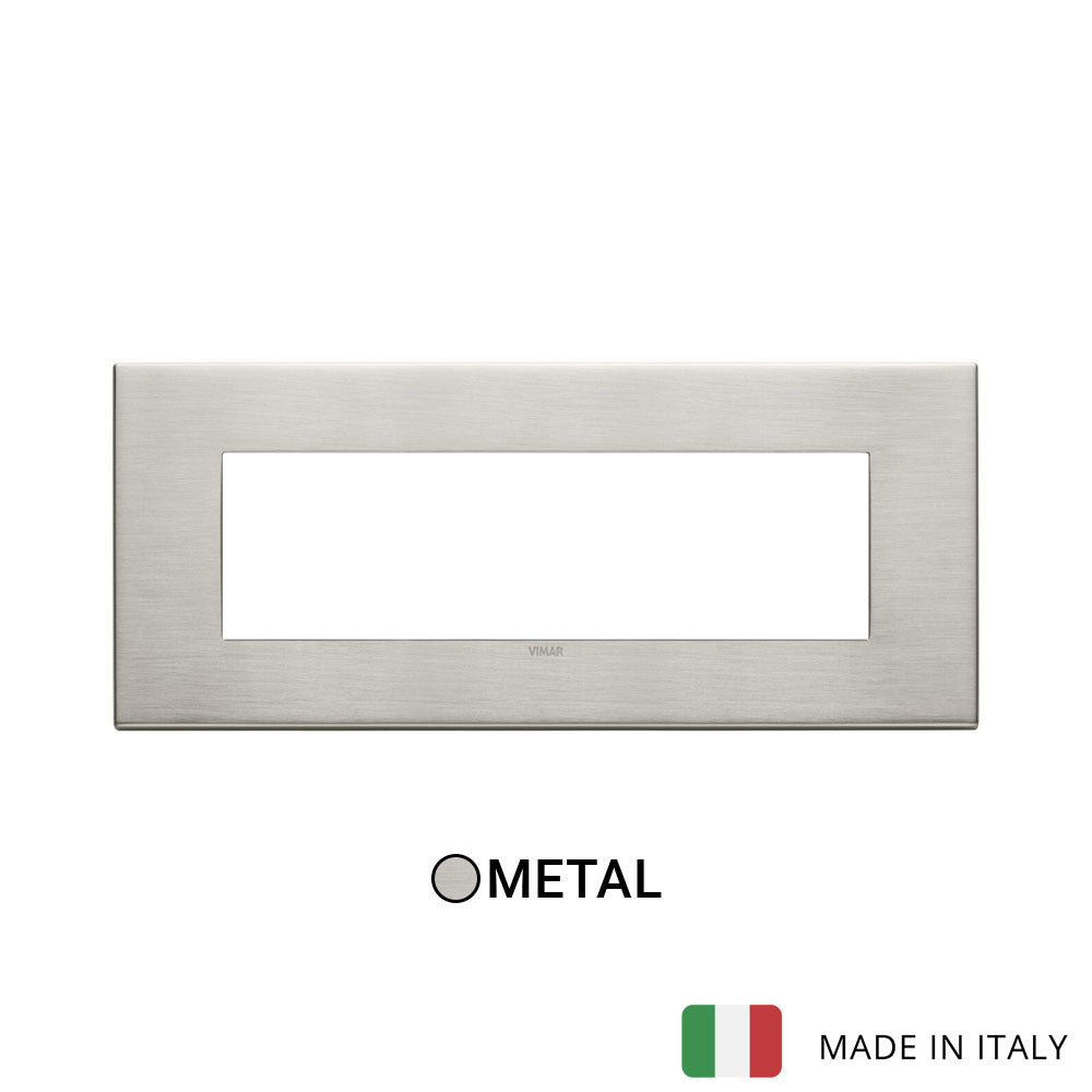 Vimar Eikon Exe Plate 7M Metal Brushed Nickel