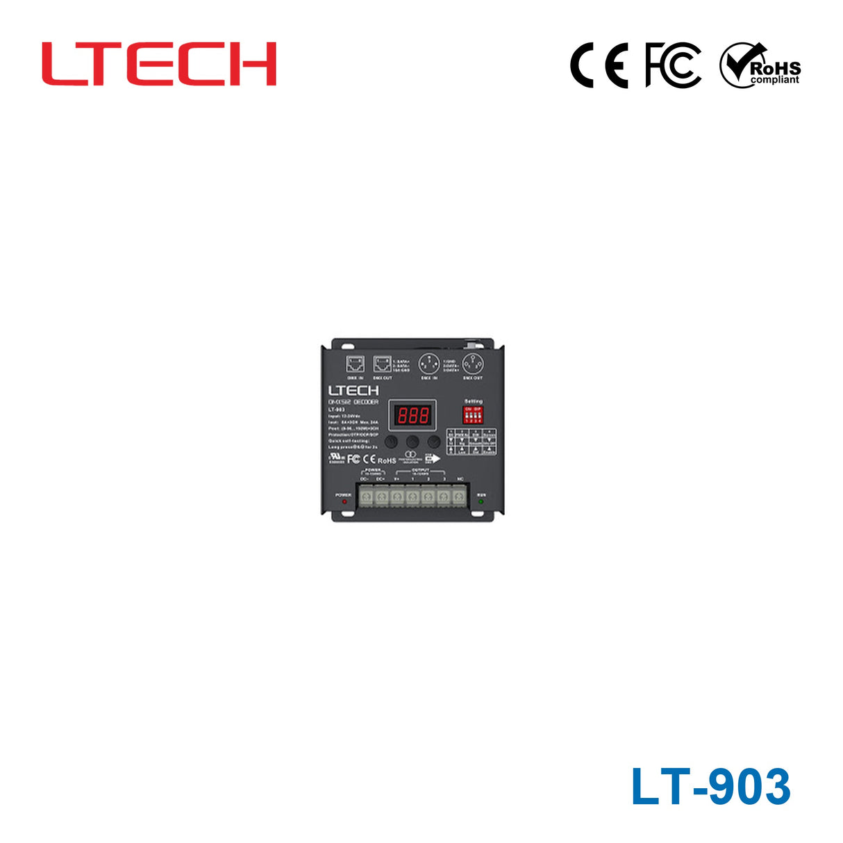 Ltech LT-903 Constant Voltage Decoder - DMX/RDM