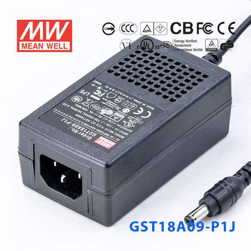 Mean Well GST18A09-P1J Power Supply 18W 9V 2A