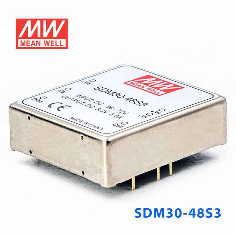 Mean Well SDM30-48S3 DC-DC Converter - 16.5W - 36~72V in 3.3V out 5A - PHOTO 1