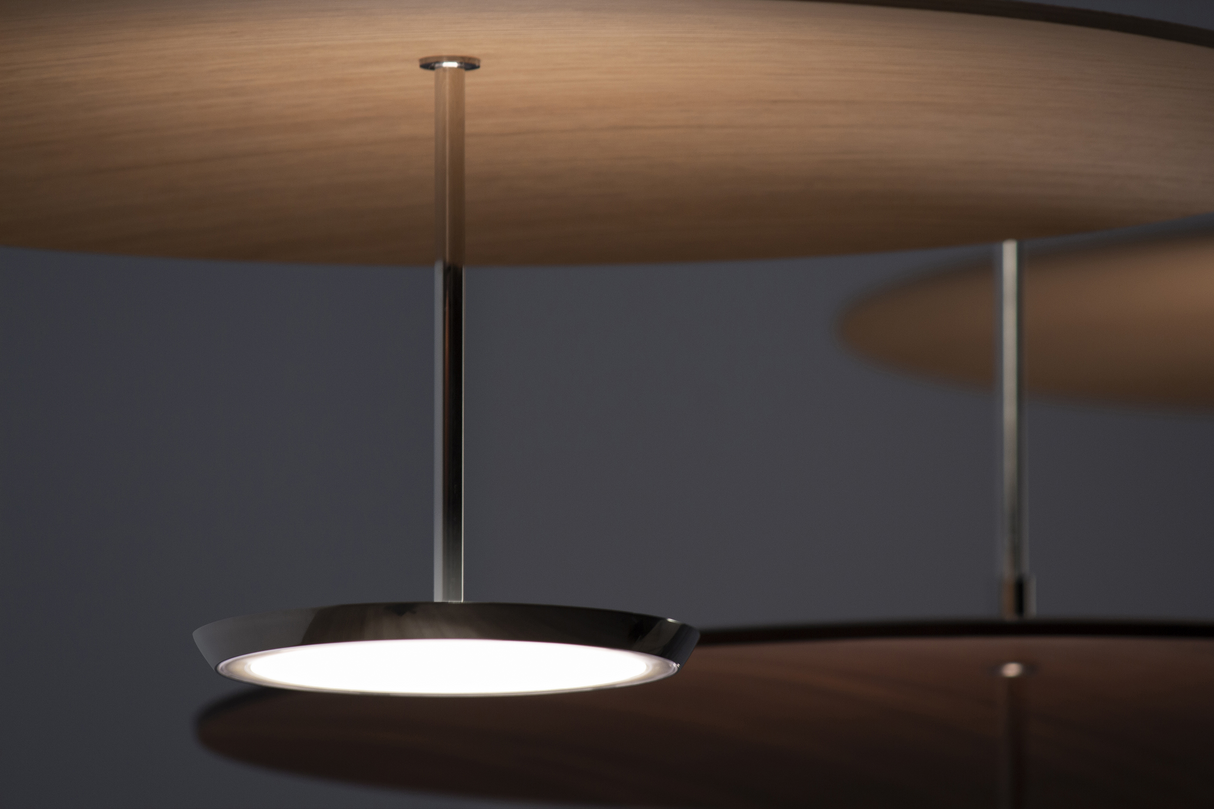 Pablo Pendant Sky Dome Wood 24" Walnut - PHOTO 7