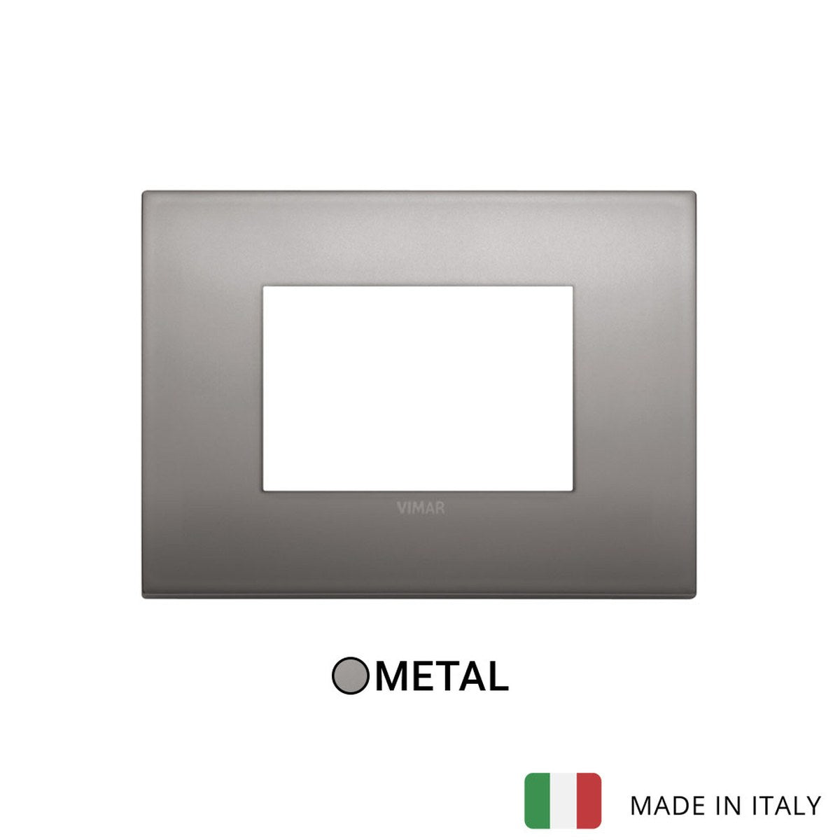 Vimar Arke Classic Plate 3M Metal Black Nickel