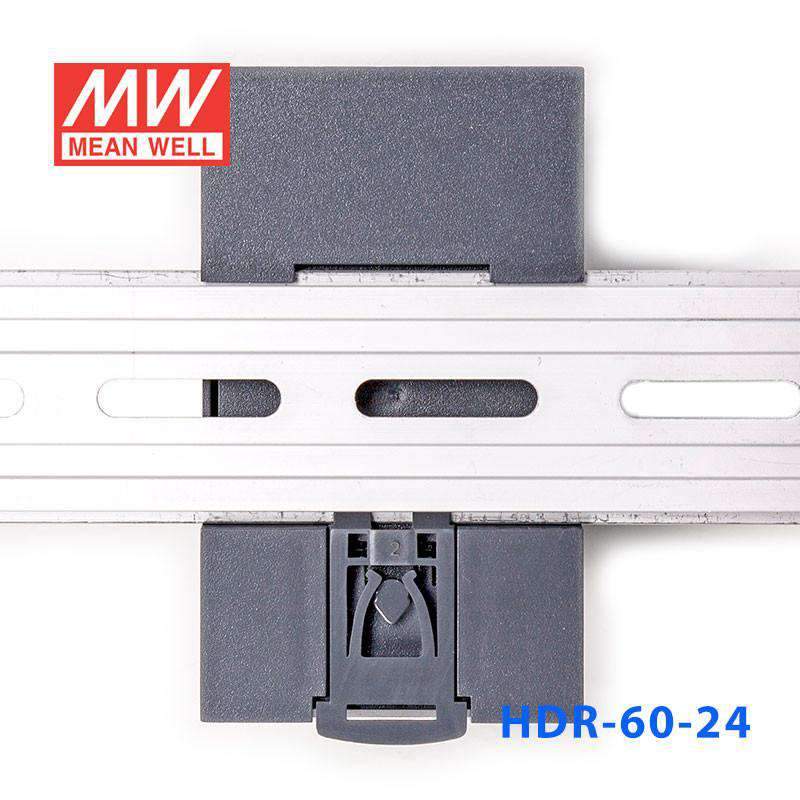 Mean Well HDR-60-24 Ultra Slim Step Shape Power Supply 60W 24V 2.5A - DIN Rail - PHOTO 4