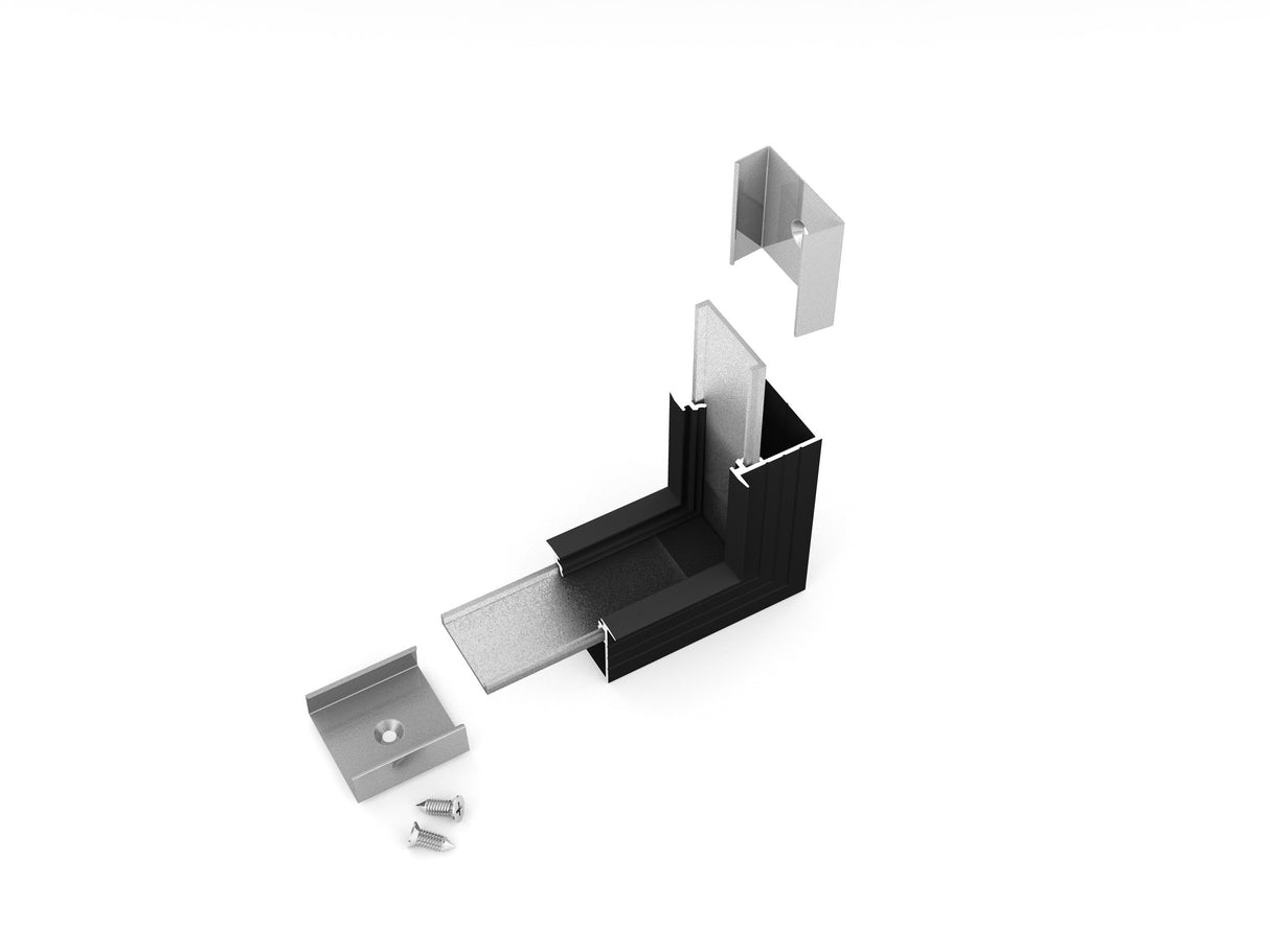 Archilight Alumnium Corner Joiner for DECORUS IN - 30mm Width - 90 Degree - Black