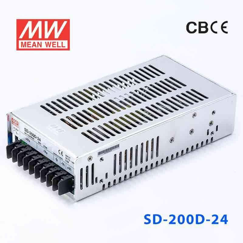 Mean Well SD-200D-24 DC-DC Converter - 201.6W - 72~144V in 24V out 8.4A