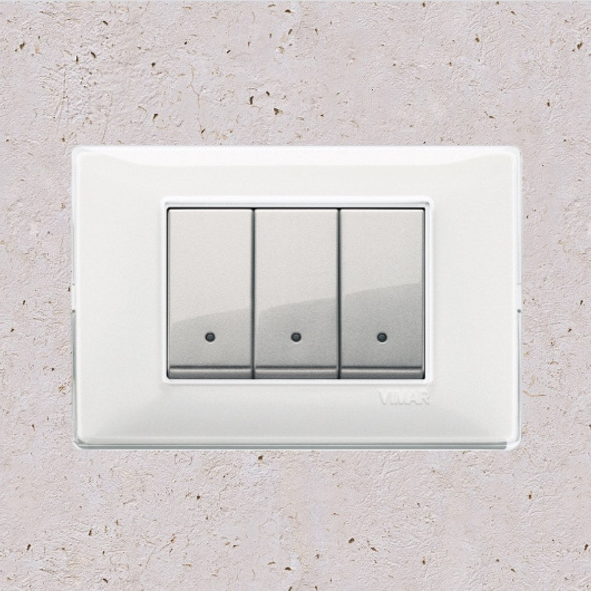 Vimar Plana Plastic 3 Gang Switch - Reflex Snow - 16A - PHOTO 9