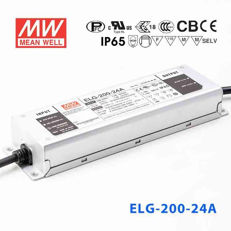 Mean Well ELG-200-24A LED Driver | 200W 24V Adjustable Power Supply ...