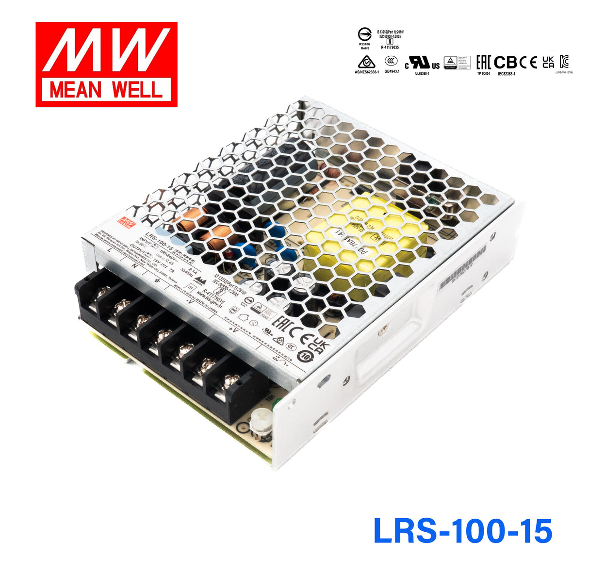 Mean Well LRS-100-15 Power Supply 100W 15V 7A