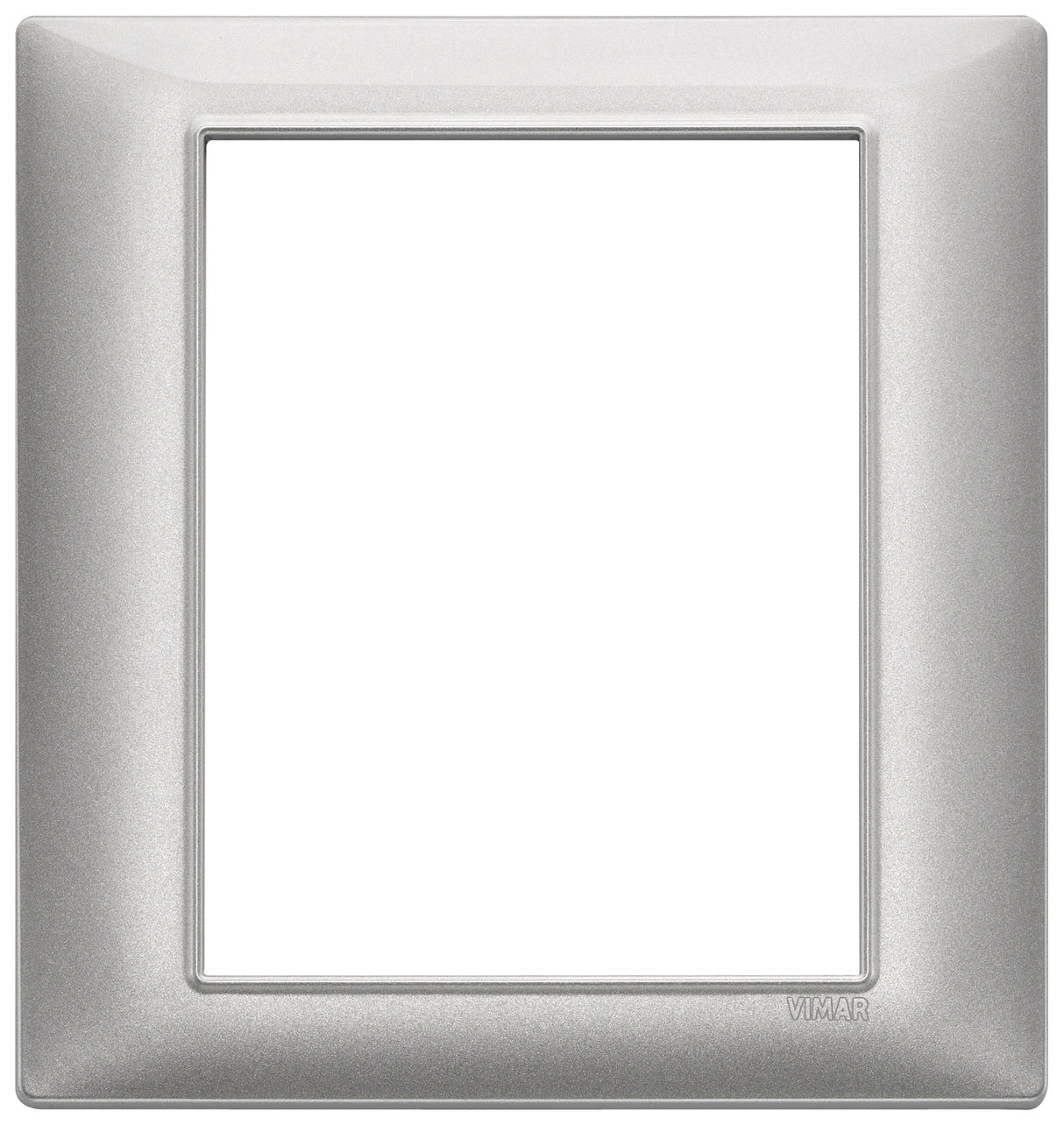 Vimar Plana Plate 8M Technopolymer Metallized Silver