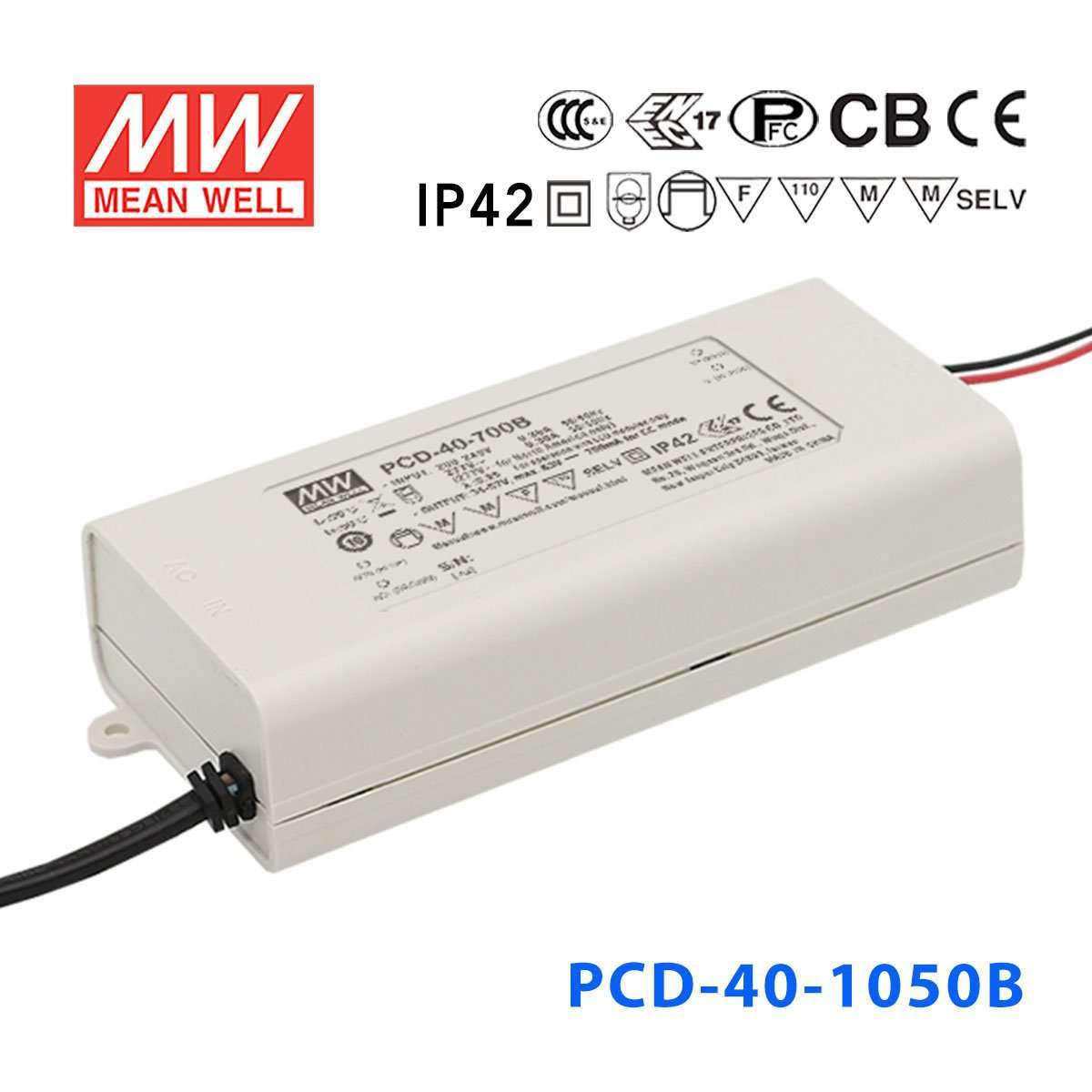 Mean Well PCD-40-1050B Power Supply 40W 1050mA