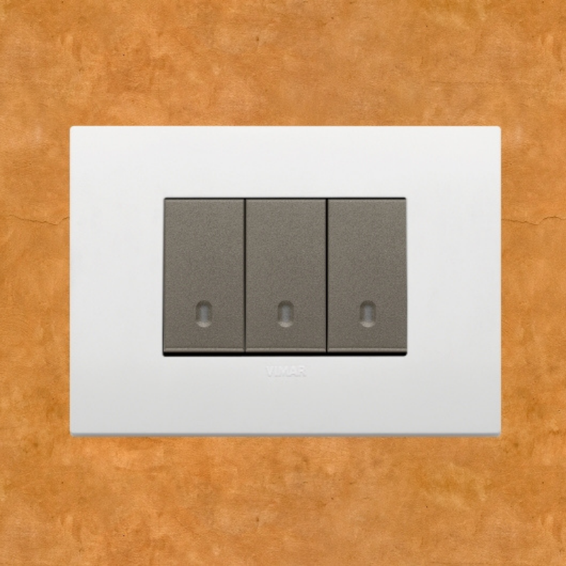 Vimar Arke Plastic 3 Gang switch - White - 16A - PHOTO 24