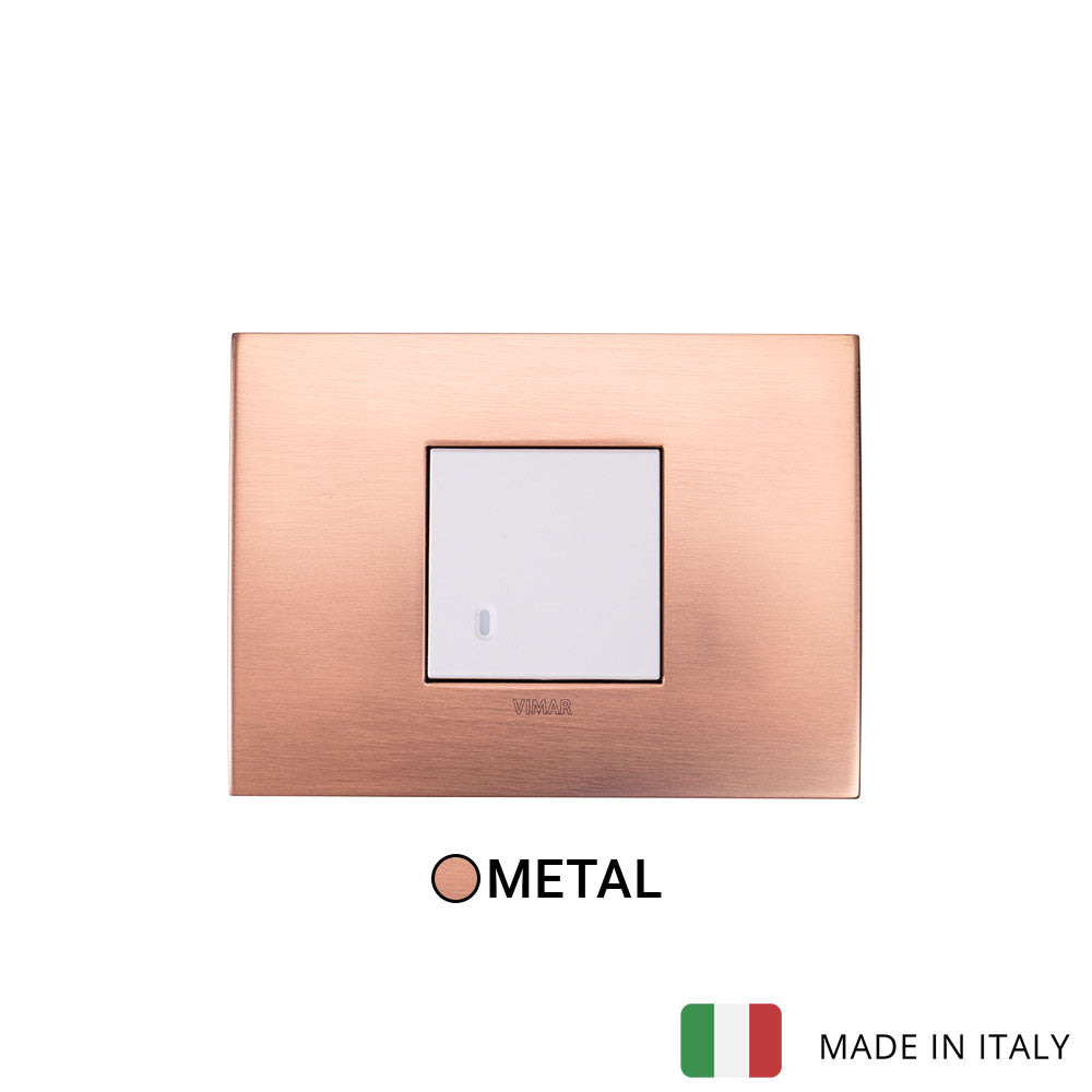Vimar Arke Metal 1 Gang Switch - Brushed Copper - 16A