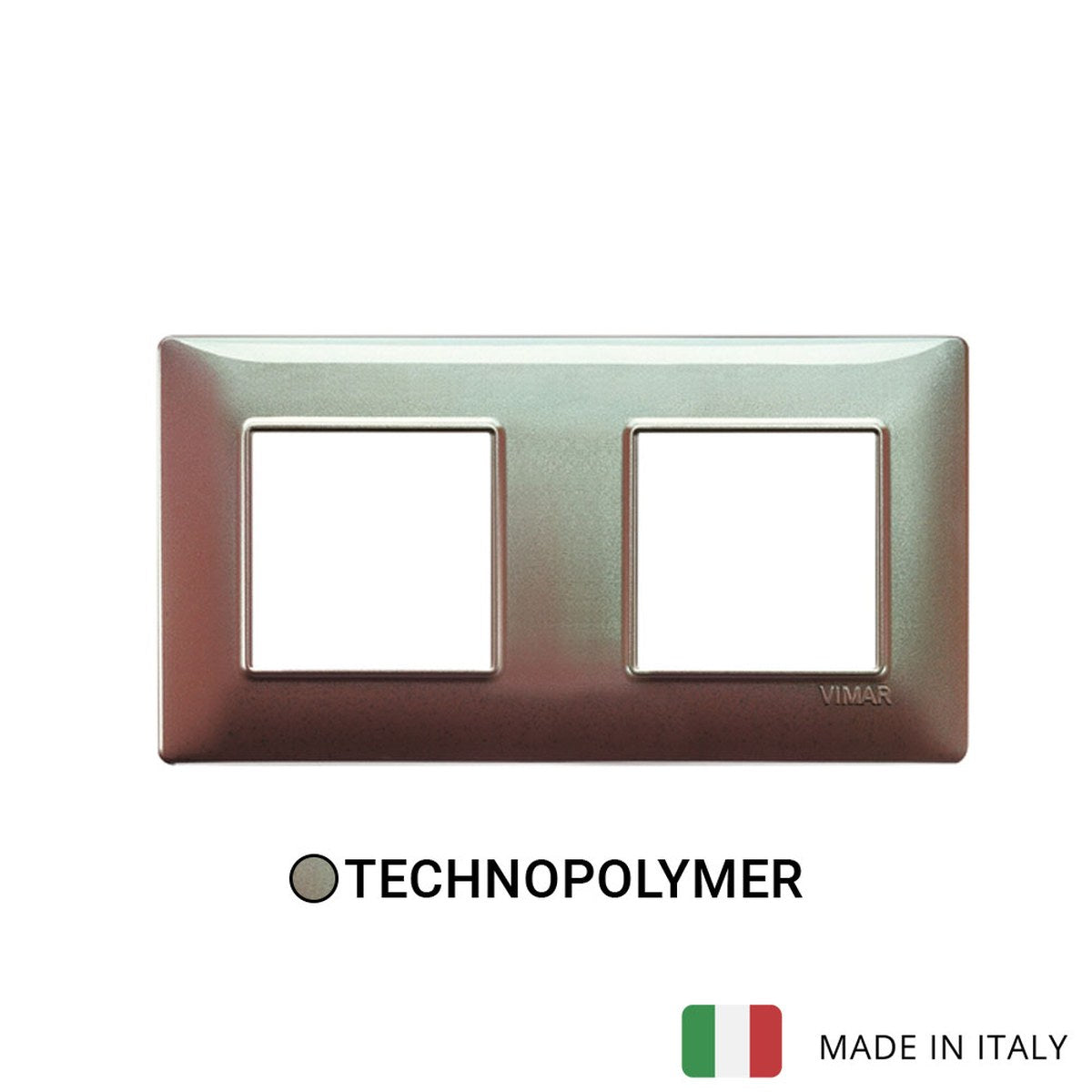 Vimar Plana Plate 4M(2+2) 71mm Technopolymer Iridescent Brown
