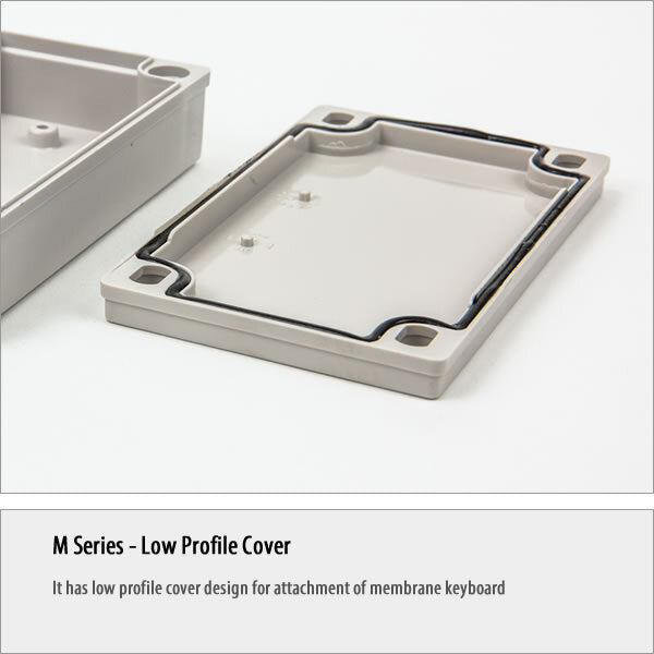 Boxco M-Series 80x130x100mm Plastic Enclosure, IP67, IK08, ABS, Transparent Cover, Screw Type - PHOTO 2