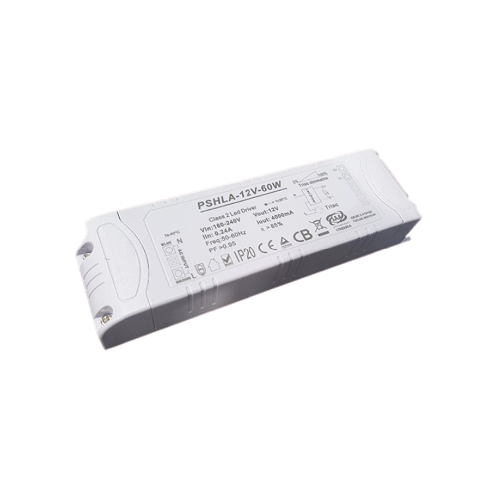 Thinkwise PSHLA-12V-60W Triac Dimmable Power Supply - 60W 12V 5A - Screw Terminal