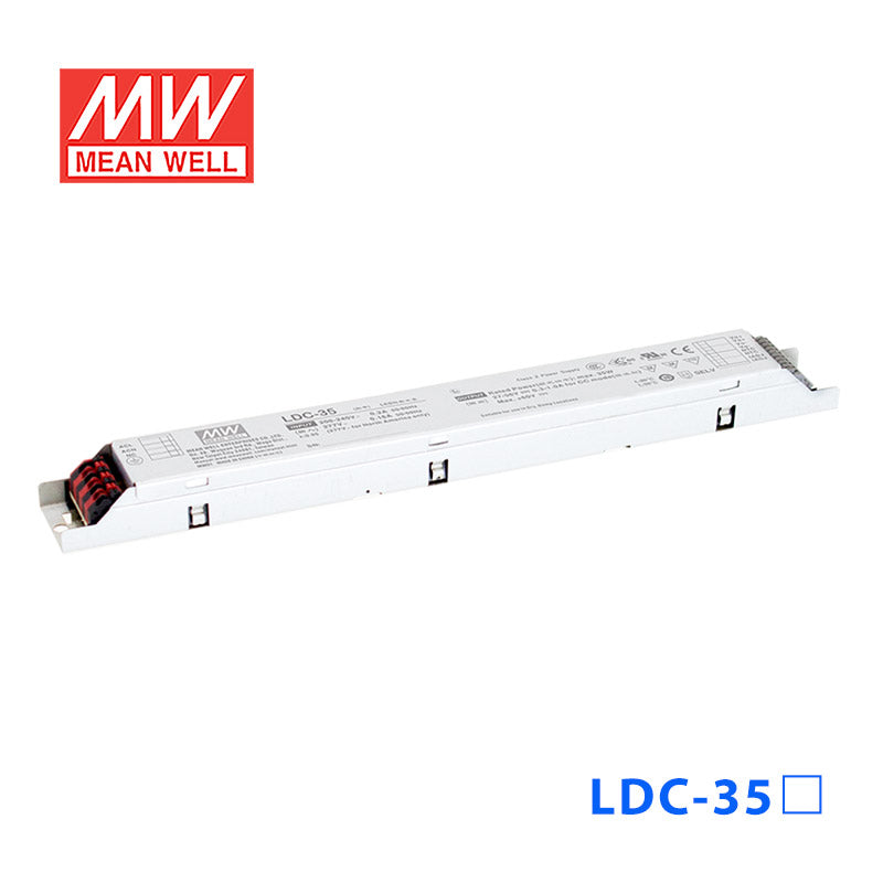Mean Well LDC-35DA Linear LED Driver 35W 300~1000mA Adjustable Output - DALI