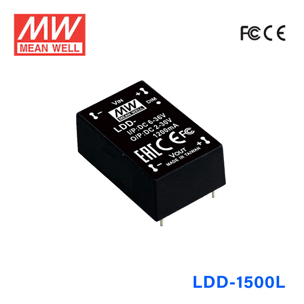 Mean Well LDD-1500L DC/DC LED Driver CC 1500mA - Step-down