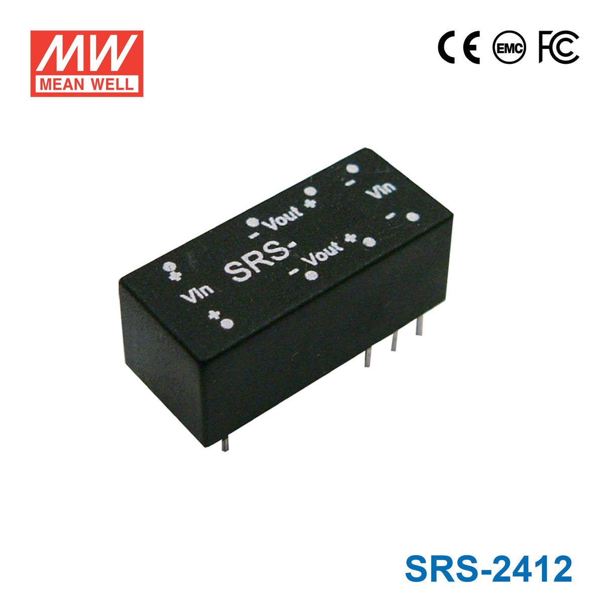 Mean Well SRS-2412 DC-DC Converter - 0.5W - 21.6~26.4V in 12V out