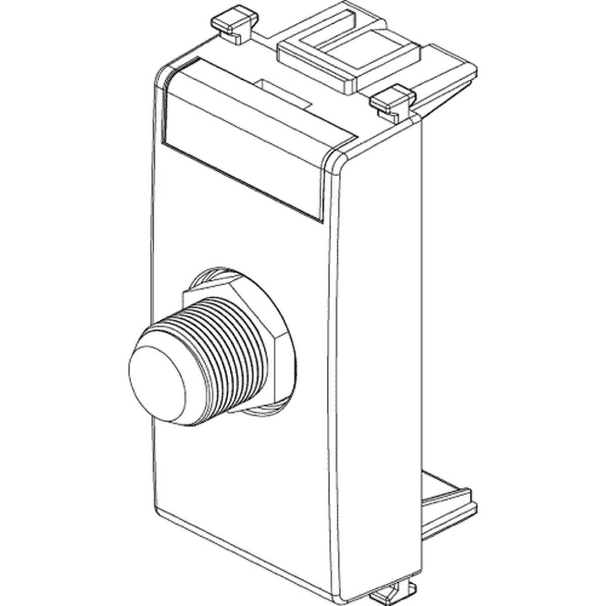 Plana F Type Female Socket Connector White - PHOTO 1
